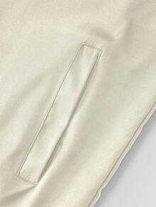 Manfinity Homme Chaqueta de manga larga con cremallera de unicolor para hombre - Beis - Ver 7