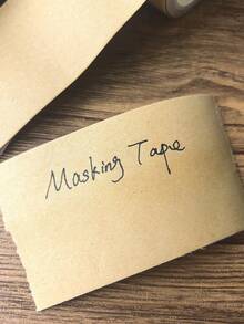 1 Roll Plaid Kraft Paper Tape, Writable For DIY Scrapbooking And Decoration - Multicolor - View 10