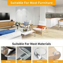 10/20/30pcs Clear Silicone Corner Guards, Soft Adhesive Furniture Edge Bumpers For Baby Proofing, Transparent Table Corner Protectors, Multiple Shapes Available - default - View 10
