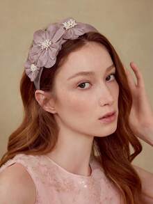 MOTF PREMIUM LILAC FLOWER HEADBAND - Mauve Purple - View 8
