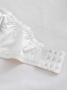 SHEIN White Wireless Bandeau Bra With Padding, Strapless Women's Lingerie - White - View 7