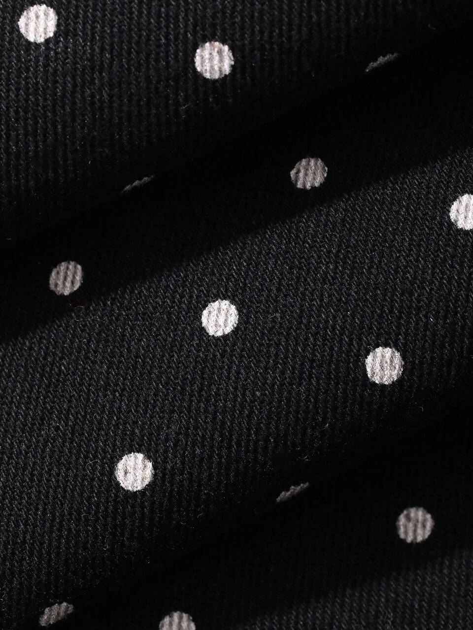 Dazy Plus Polka Dot Loose Casual Jeans For Girls, All-Season Versatile, Plus Size, Black, Spring/Autumn Cute Tops