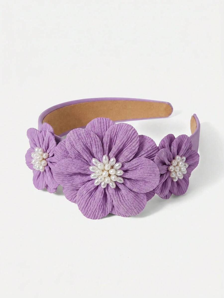 MOTF PREMIUM PURPLE FLOWER HEADBAND - Purple - View 2