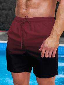 Manfinity KASUA Pantalones cortos de playa con degradado para hombre (corte aleatorio estampado) - Multicolor - Ver 5