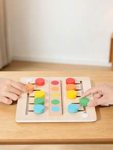 MINKOJA Wooden Color Matching Movement Game, Color Recognition Interactive Toy For Boys And Girls Ages 3+, Parent-Child Interactive Game - Multicolor - View 8