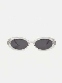 MOTF PREMIUM Gafas de moda con montura completa de forma ovalada - Gris transparente - Ver 4