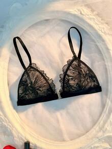 Crystal Vow Set Lingerie Seksi 6 Potong dengan Penutup Depan dan Motif Renda untuk Wanita - MultiWarna - View 5