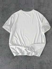 Manfinity EMRG Men's Summer Casual Lip Print T-Shirt - White - View 3