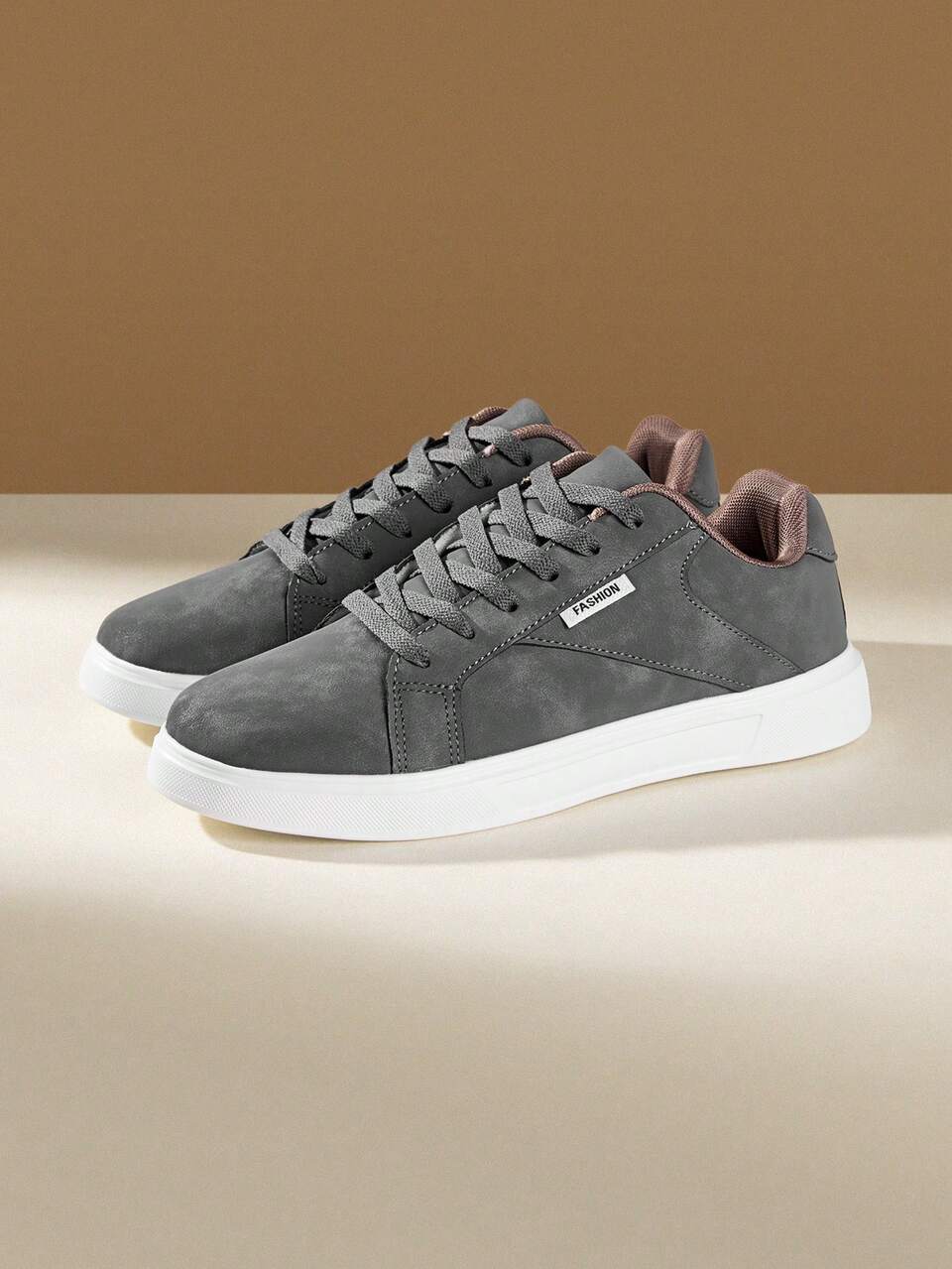 CUCCOO EASI Women's Color Block Skate ShoesCasual Lace-Up Outdoor Sneakers,Comfortable Low-Top Sports Shoes