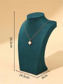 1pcWhite PU Leather Simple H-Shaped Human Figure Necklace Storage Display Stand, Home Jewelry Organizer For Necklaces And Bracelets, Small Decorative Item For Jewelry Store Showcase Back To School - Multicolor - View 4