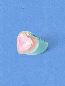 Popjeli 1 Cincin Resin Cinta Berwarna-warni, Perhiasan Musim Panas yang Lucu dan Menawan untuk Wanita dan Anak Perempuan, Cocok untuk Ditumpuk di Pantai dan Tepi Laut. - Berapa harganya? - View 21