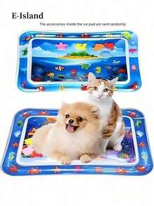 1pc Thickened Water Sensor Play Mat For Pets, Sensory Water Play Mat For Cats, Cooling Mat For Cats,Water Sensor Mat For Cats Dogs Cool Comfort InflatableTummy Time Water Mat - Multicolor - View 11