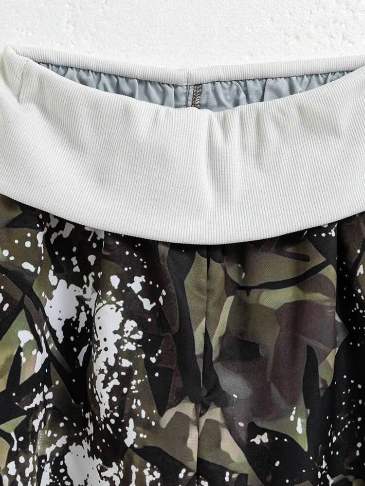 Teen Girls Spring/Summer Beach Vacation Casual Daily Home Wear Versatile  Woven Comfortable Solid Color Loose Long Pants With Pockets - Army Green - View 6