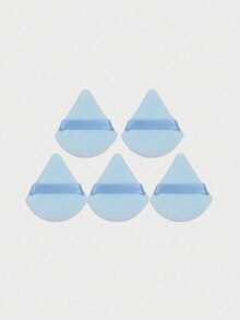 50Pcs/40Pcs/30Pcs/20Pcs/10Pcs/5Pcs Velvet Triangle Powder Puff Facial Makeup Tools Air Cushion Powder Puff Reusable Makeup Sponge Makeup Gadgets Loose Powder Puff Wet And Dry Dual-Use Powder Puff Hot Weather Makeup Essentials Beach Makeup Tools - Blue - View 9