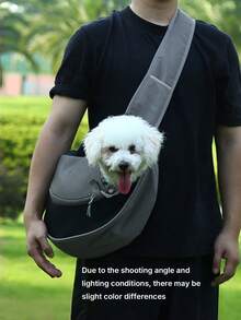 1 Breathable Mesh Travel Bag For Pet Dog Straps, Suitable For Dogs And Cats, Cat Straps, And Cat Bags - Black - View 2