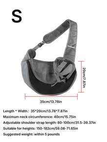 1 Breathable Mesh Travel Bag For Pet Dog Straps, Suitable For Dogs And Cats, Cat Straps, And Cat Bags - Black - View 3