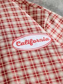 AXEPEAK Men's Summer Casual Plaid Shirt - Red - View 6