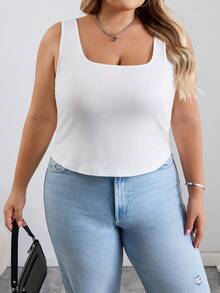 SHEIN CURVE+ Curves 大尺碼女裝/校園服飾/返校服飾/返校 3 件組大尺碼女款休閒套裝 - 彩色 - 查看 5