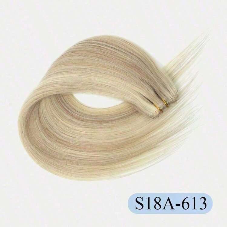 缝合式接发，真人发，12-22英寸发束，焦糖棕色至613金色，50克直发发束，柔顺直发，适合派对、婚礼及日常佩戴。 - 彩色 - 查看 22