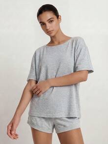 Ocili Studio 1pc Women Casual Loose Blouse - Light Grey - View 1