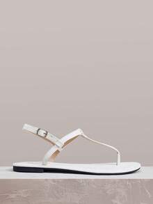 Styleloop Women's Herringbone With Flat Sandals, Bohemian Holiday Style Wear, A Must For Summer Travel, Breathable And Versatile - White - View 2