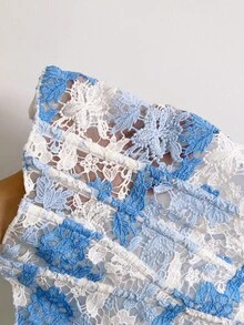 Soleia 3D鏤空刺繡魚骨胸衣上衣 白色花卉 夏季浪漫優雅 婚禮花園派對早午餐穿搭 - 彩色 - 查看 7