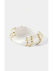 Noxbound Pulsera de remaches irregulares plateados, BOHEMIANO/Moderno/Elegante,Uso diario/Día de trabajo,Capas/Piedras preciosas/Cuentas/Cristales,Gruesa - Dorado - Ver 11