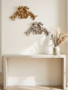Cirelle 1 Stück, europäischer Vintage-Stil Engel spielt Klavier-förmiger dekorativer Hängegegenstand. Es ist ein Wanddekoration-Kunsthandwerk aus Harz mit einem barocken Engel-Relief-Design. Es hat eine retroaktive und luxuriöse Atmosphäre, die den Stil des Raumes verstärkt. Es eignet sich für die Wanddekoration im Eingangsbereich, Wohnzimmer, Schlafzimmer, Türsturz usw. sowie für Hochzeiten, Feste, Partys usw. Szenen und als Requisite für Fotoshootings. - Verschiedenfarbig - Übersicht 2
