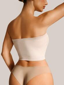 Barelissa 1 pieza Bandeau acolchado sin costuras desmontable - Albaricoque - Ver 2