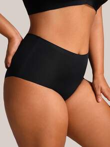 Barelissa 1pc Women's Seamless Plus Size Panties - Black - View 4