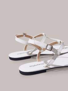 Styleloop Women's Herringbone With Flat Sandals, Bohemian Holiday Style Wear, A Must For Summer Travel, Breathable And Versatile - White - View 6