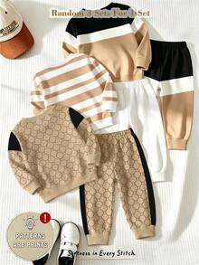 SHEIN 隨機 3 件/組，簡約優雅商務休閒圓領連帽衫 - 彩色 - 查看 2