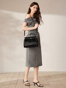 MOTF PREMIUM WOMEN'S HANDBAG, EXQUISITE AND SIMPLE DAILY COMMUTER TOTE BAG - Black - View 10