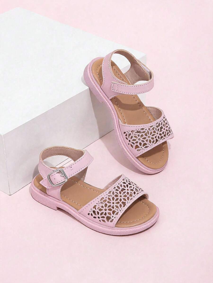Girl Sandals And Adjustable Buckle - Palo de rosa - View 1