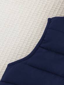 Cozy Pixies Newborn Baby Boy Cartoon Bear Pattern Hooded Fleece Sleeveless Open Front Autumn Winter Jacket - Royal Blue - View 5