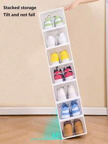 12-Piece Stackable Wardrobe Shoe Boxes, Space-Saving Foldable Shoe Racks, Sports Shoe Storage Boxes, High-Quality Shoe Racks, Shoe Boxes - Multicolor - View 5