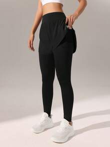 Velisys Velisys 女款字母印花休閒百搭日常旅行運動緊身內搭褲 2件/包 - 彩色 - 查看 7