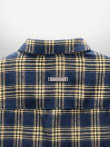 NEON BLANC Camicia a maniche corte da uomo con motivo ragnatela di Ognissanti - Giallo - Visualizzare 5
