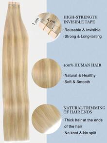 20PCS Straight Tape In Human Hair Extensions 100% Real Remy Human Hair 14-24inches Natural High Quality 50G/Pack For Salon Silky Seamless Invisible PU Tape In Hair Extensions - S16/22A - View 4