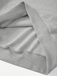SHEIN 青少年女孩秋冬休閒時尚條紋拉鍊運動衫，基礎休閒拉鍊運動衫，舒適秋季運動衫 - 白色 - 查看 6
