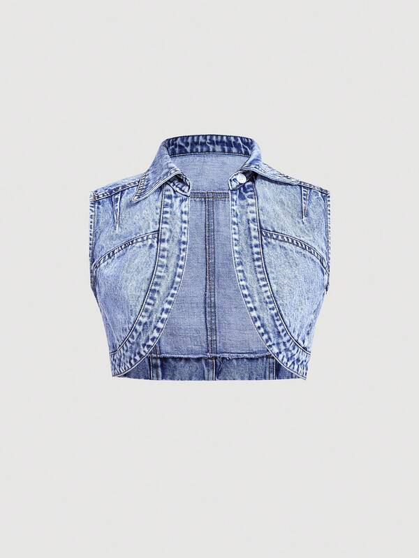 Sweetra Women's Casual Daily Denim Jacket
