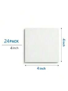 4X4inch Blank Square Canvas Boards, White Flat Painting Canvas Panels For Acrylic Oil Paint, Art Supplies For Students Adults Classroom Home Office Art Creation - multicolor - View 14
