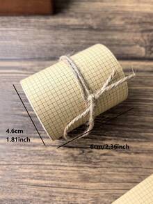 1 Roll Plaid Kraft Paper Tape, Writable For DIY Scrapbooking And Decoration - Multicolor - View 17