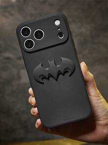BATMAN X SHEIN Funda de teléfono negra mate, adecuada para teléfonos 11-17 Pro Max. - Multicolor - Ver 2