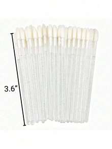 500 Set Lip Brush, Crystal Clear Lipstick, Lip Gloss Brush Stick - White - View 1