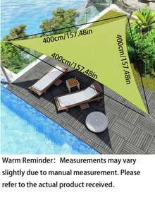 1pc Foldable Waterproof Triangle Sun Shade Sail, Suitable For Outdoor Activities, Backyard Canopy, Camping Tent, Etc. Sun Shade Cloth, Sun Sail, Triangular Waterproof Sun Shade Sail, Applicable For Yard, Patio, Deck - multicolor - View 8