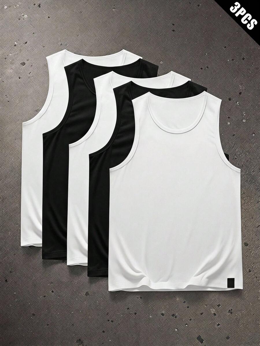 HIMLAND Camiseta casual de cuello redondo de mezclilla para hombre, versátil para uso diario - Blanco - Ver 1