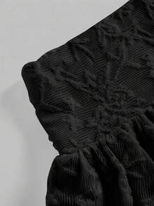 SHEIN Tween Girl Double Layer Ruffle Hem Fashion Skirt - Black - View 4