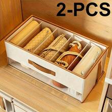 1pc Foldable Elegant White Handbag Organizer Insert, Multi-Compartment Design, Suitable For Purses, Shoes, And Accessories, Space-Saving Wardrobe And Closet Storage, Durable Divider For Luxury Items - Multicolor - View 10
