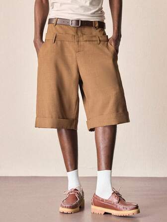 Pantaloncini da uomo con doppio girovita e vestibilità ampia